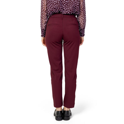 Street One Bordeaux Polyester Casual Pants