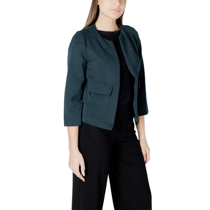 Street One Green Modal Jackets & Coat for women, casual-chic style, soft and comfortable, elegant design, perfect for transitional seasons.