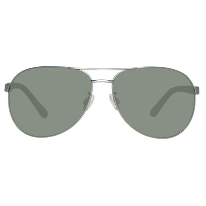 Front view of Timberland White Resin Sunglasses featuring 3P protection with resin material and 15/140/62mm measurements.