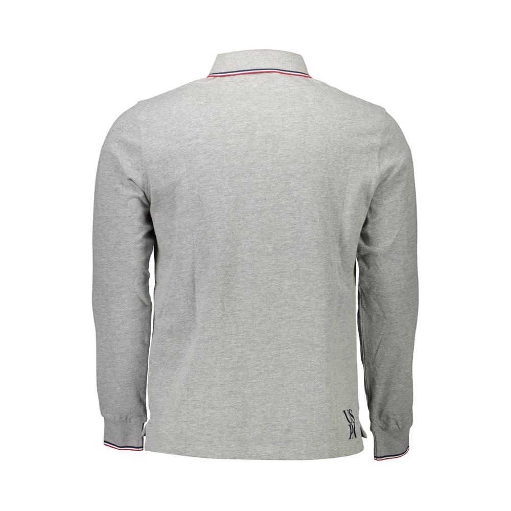 U.S. POLO ASSN. U.S. POLO ASSN. Gray Cotton Men Polo Shirt US-9374-XXL