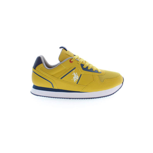 U.S. POLO ASSN. Yellow Polyester Men Sneaker with iconic logo and vivid yellow colors, offering a blend of style and comfort.