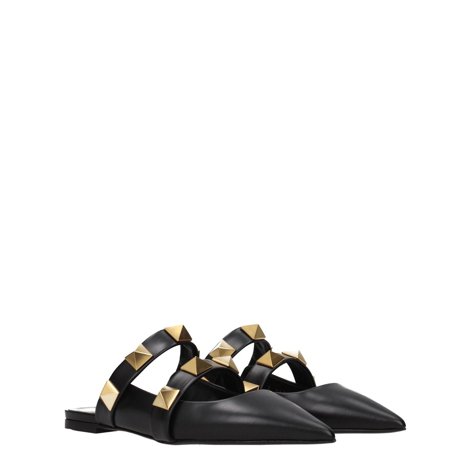 Valentino Garavani Black Leather Mules