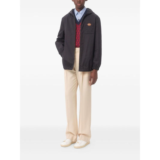 Valentino Nylon Hooded Jacket with VLogo Patch Jackets