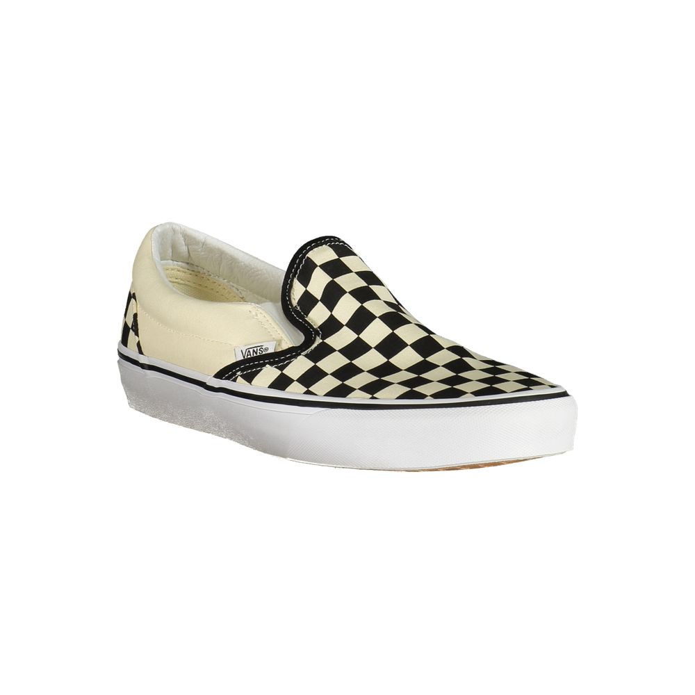 Vans White Polyester Women Sneaker with checkered pattern and slip-on design
