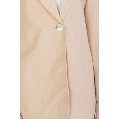 Vero Moda Pink Viscose Blazer with button detail and refined silhouette for elegant and formal occasions.