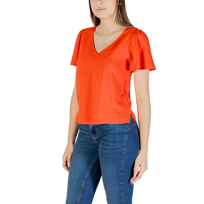 Vero Moda Red Viscose Blouse