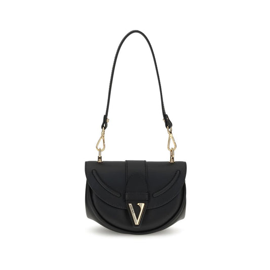 Versace Black Calf Leather Bos Taurus Shoulder Bag Versace