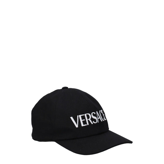 Versace Black Cotton Cap (Baseball Hat) Versace