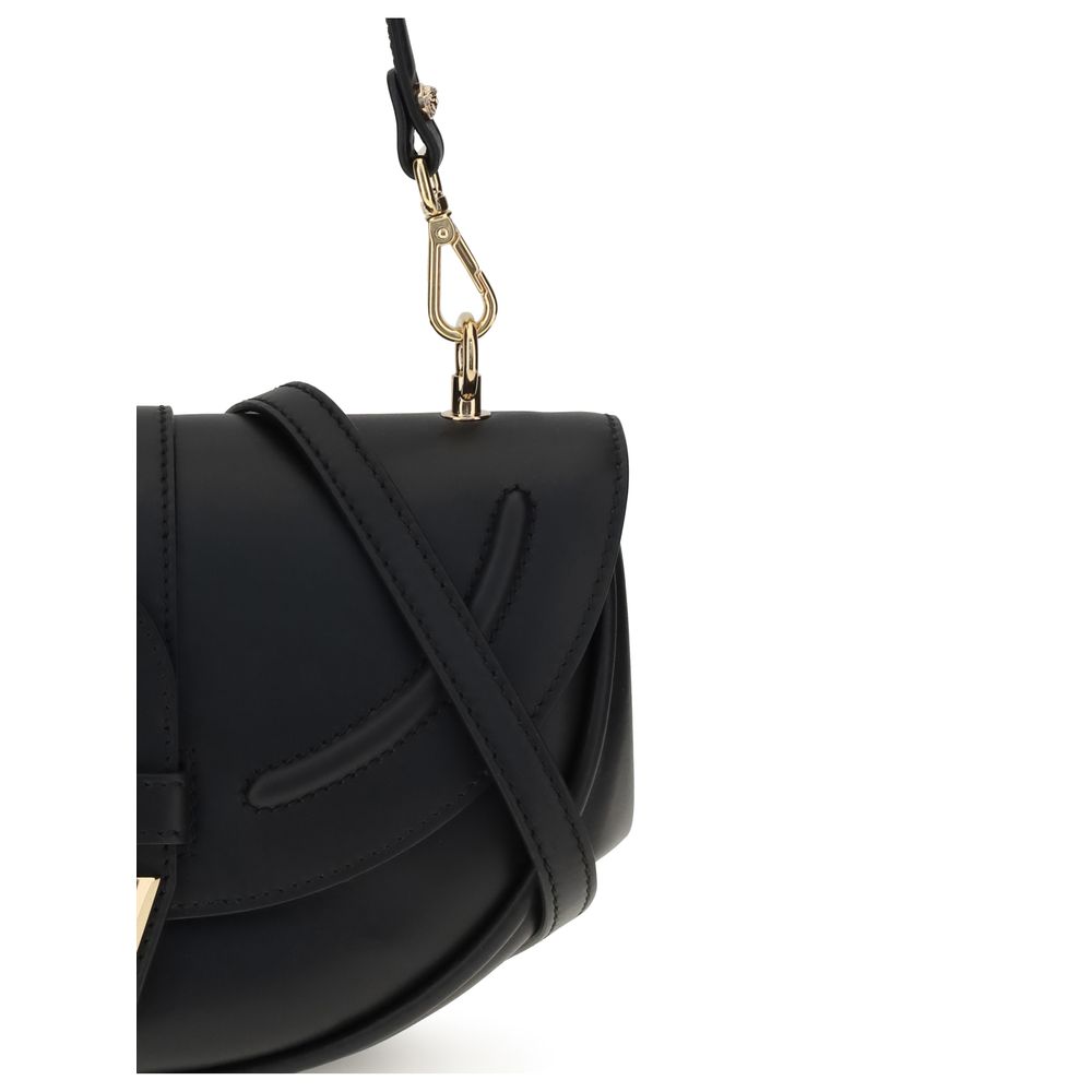 Front view with bag zipped and handles upright.