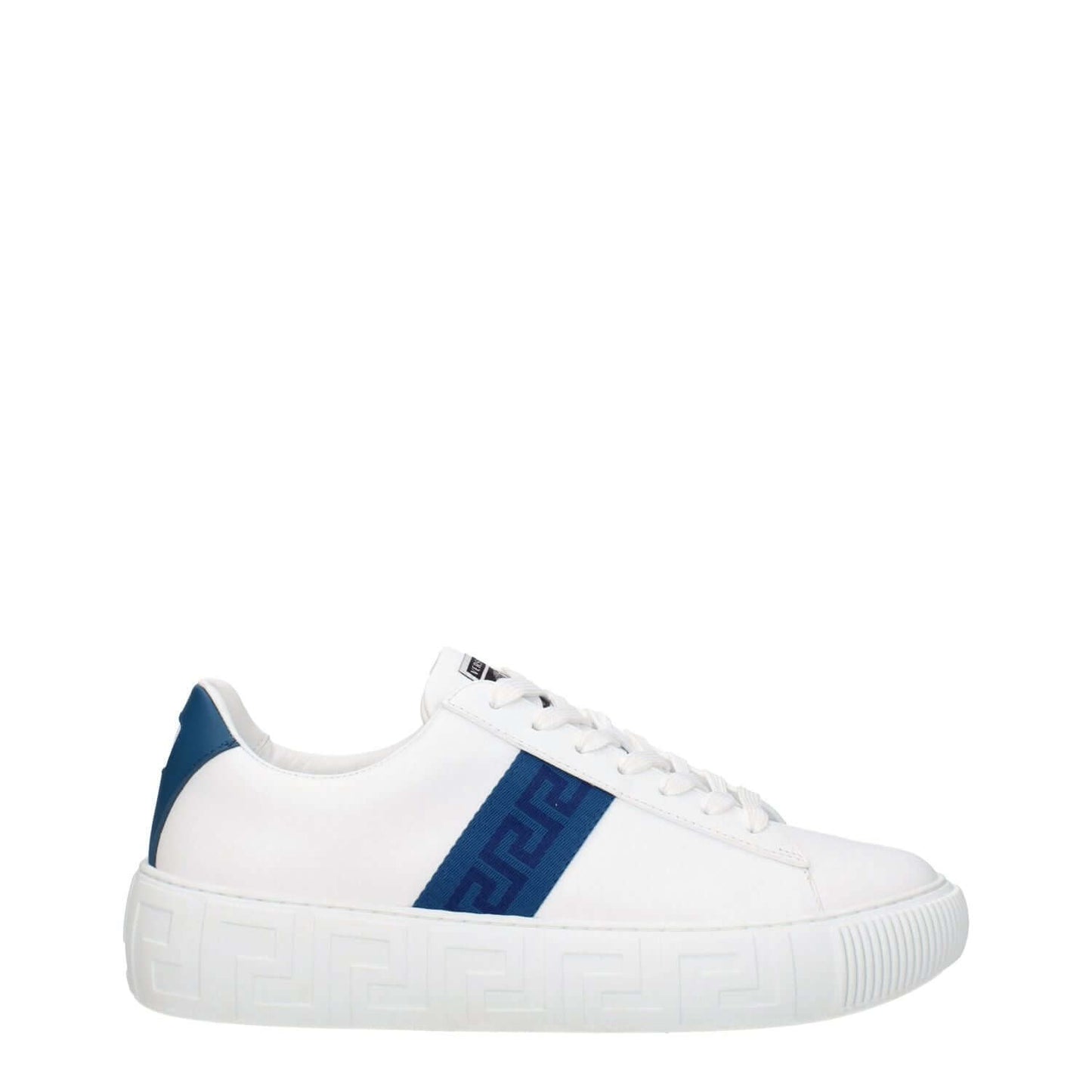Versace White Leather Low Top Sneakers