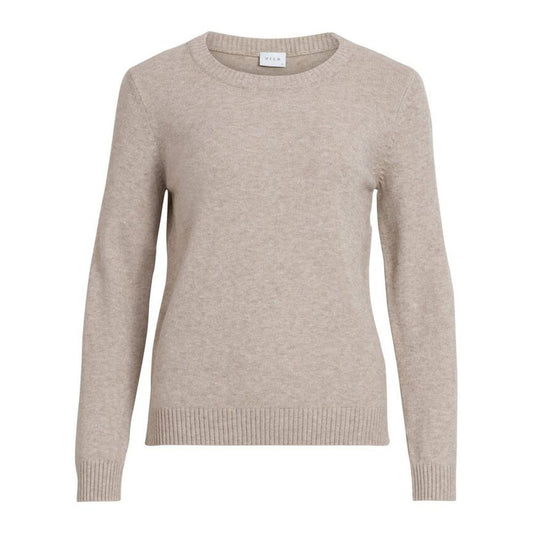 Vila Clothes Beige Viscose Sweatshirt
