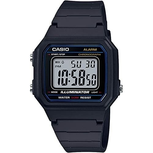 CASIO TIMELESS COLLECTION Mod. SPORT ILLUMINATOR WR 50M, ALARM, CHRONOGRAPH - BLACK WATCHES