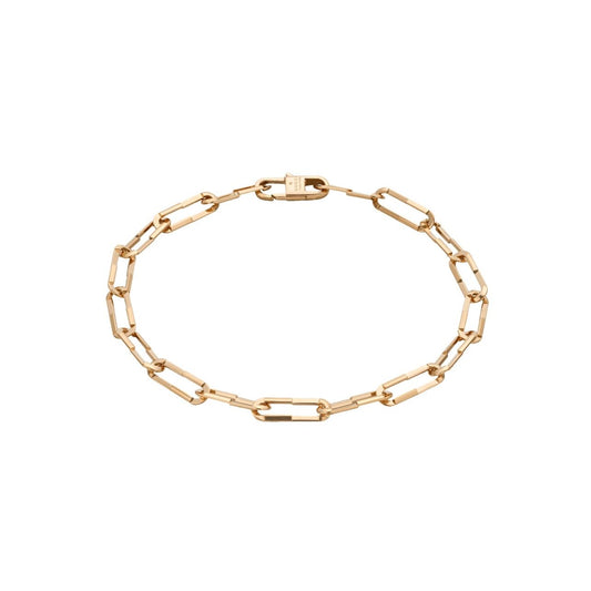 BRACCIALI GUCCI MOD. YBA744562001 gold chain bracelet on white background