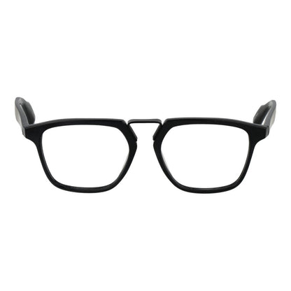 Yohji Yamamoto Black Plastic Glasses (Frames) for men, full-rim rectangle style with demo lenses, 53-17-148 size.