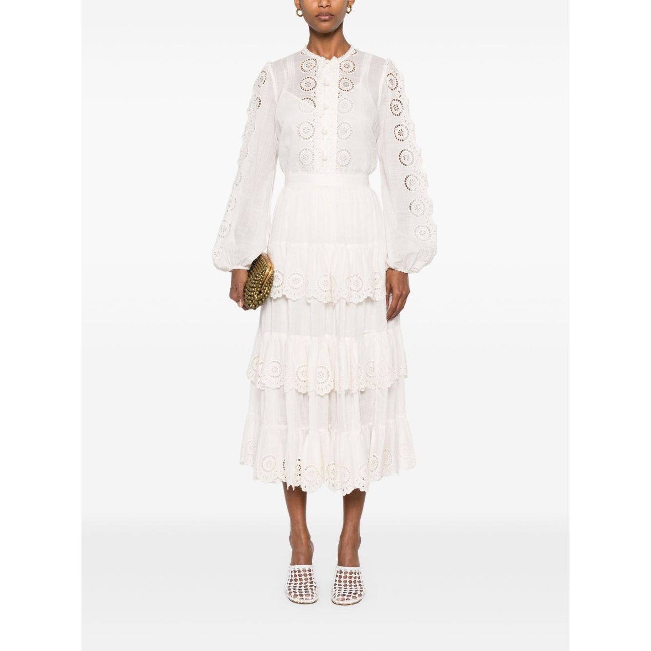 Zimmermann Lucky embroidered skirt