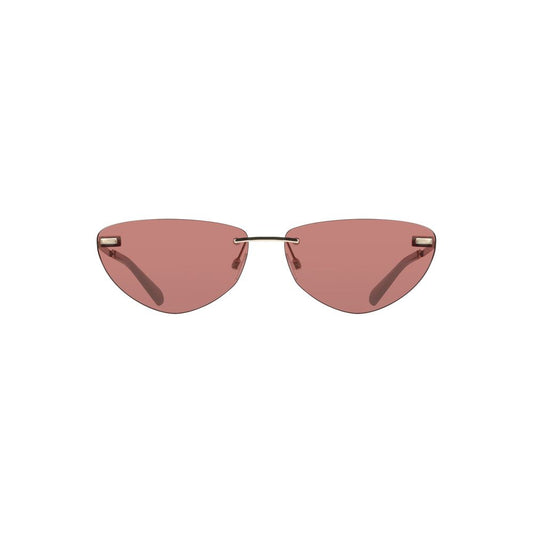 Calvin Klein pink metal women's sunglasses with drop-shaped lenses and stylish frame, ideal for iconic style and fashion statement.